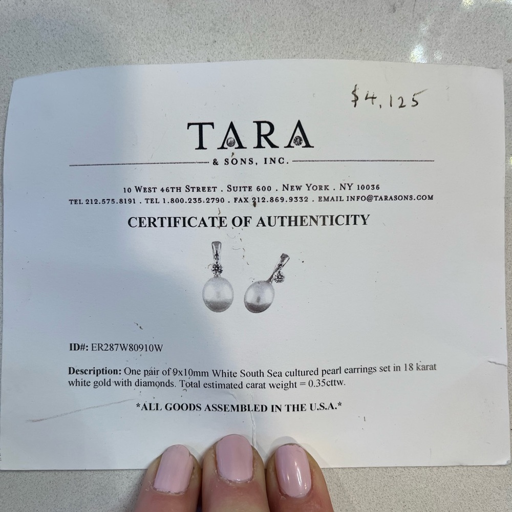 Tara Pearls 18kt gold dancing diamond earrings - Picture 6 of 11